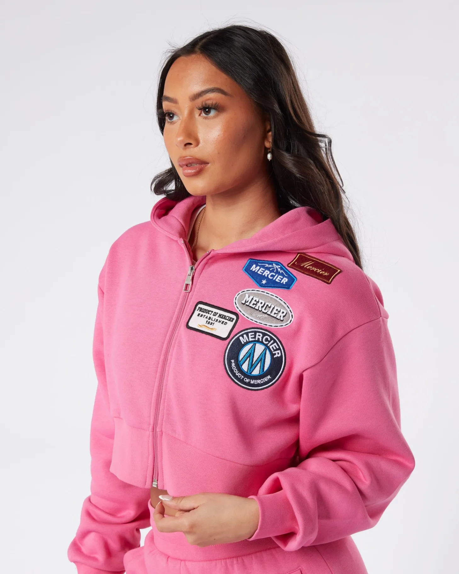 Women Mercier Outlet Womens | Womens Hoodies*Womens Strawberry Moon OG Badge Cropped Zip Up