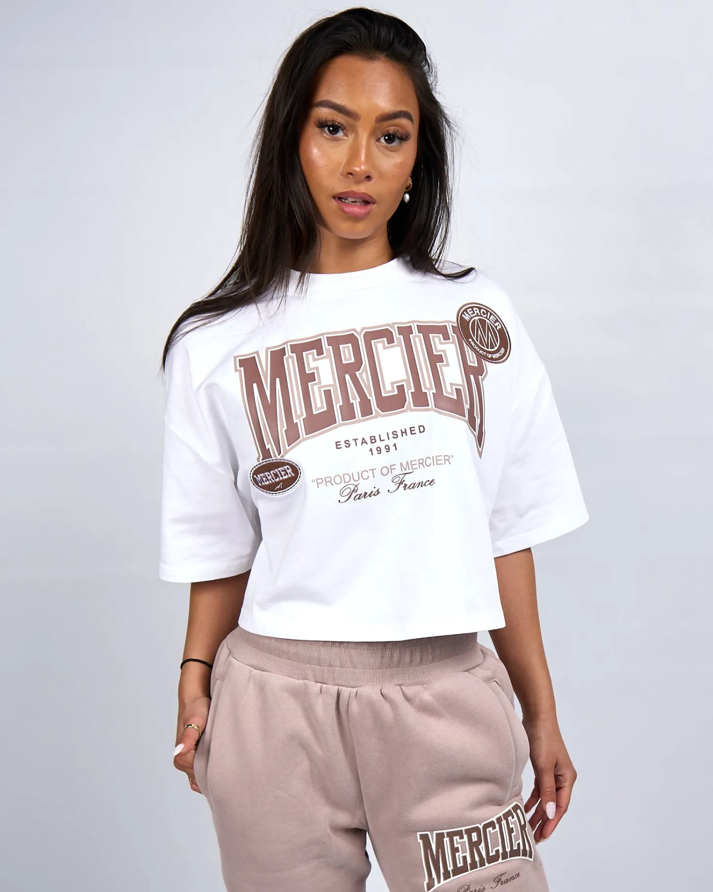 Women Mercier Womens Tops*Womens White Kansas Cropped Tshirt